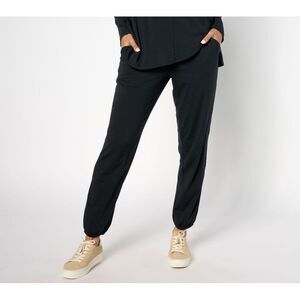 Anybody Women's Plus Sz Pants 4X Lounge Cozy Jersey Knit Jogger Black A626291